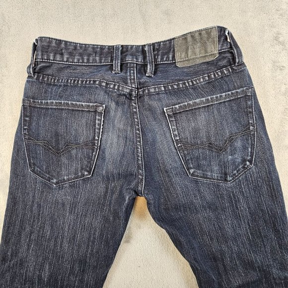 Guess Jeans Men's 28x28.5 Blue Whiskered Slim Straight Denim Casual Tag 28x30 - Picture 4 of 14